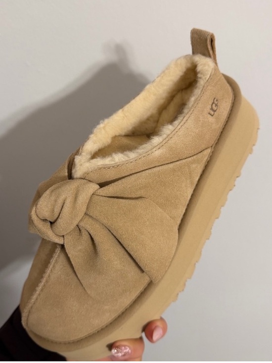 UGG Shoes - UGG Slip-On Bow Platform Mule in Sand